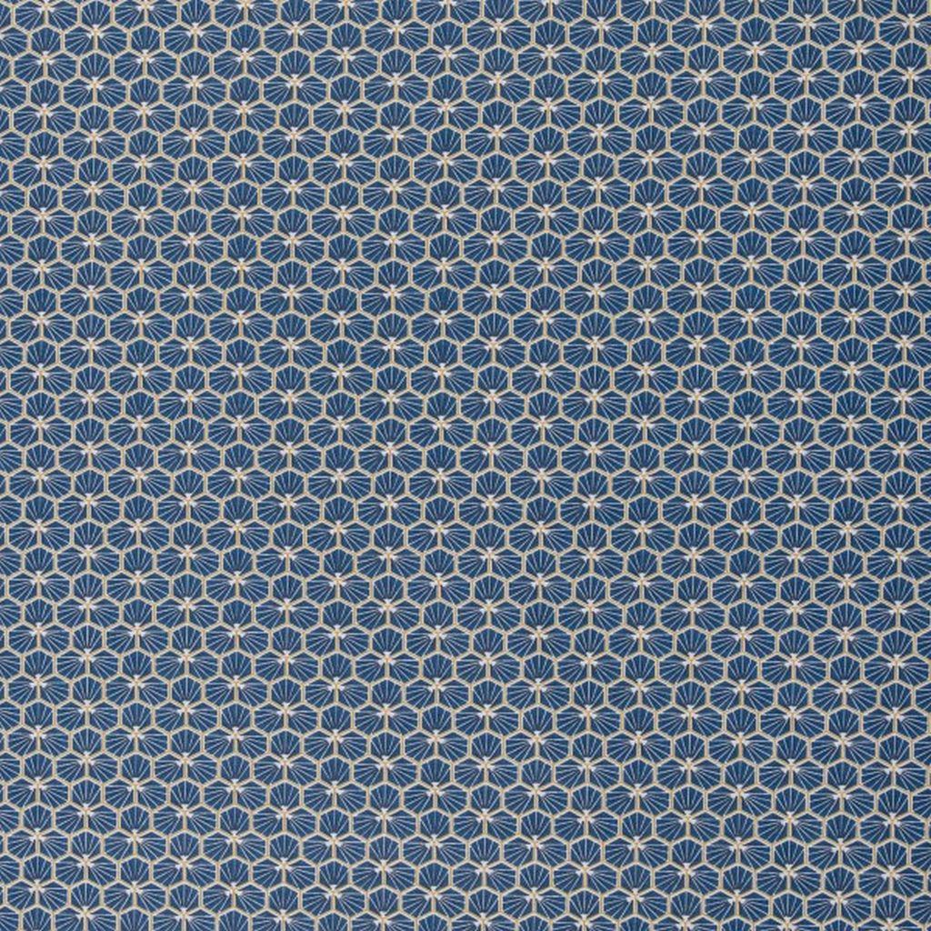 Beschichtete Baumwolle Waben blau